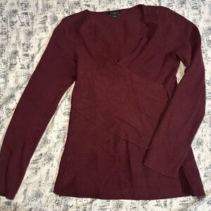 Burgundy Long Sleeve Top